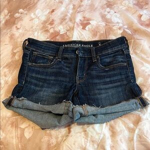 American Eagle Outfitters Dark Blue Denim Shorts